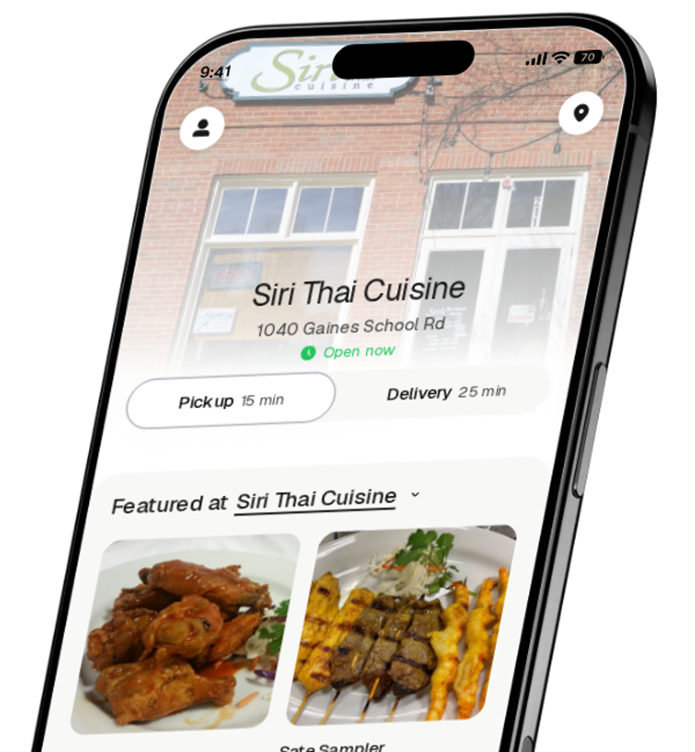 Siri Thai Cuisine app preview